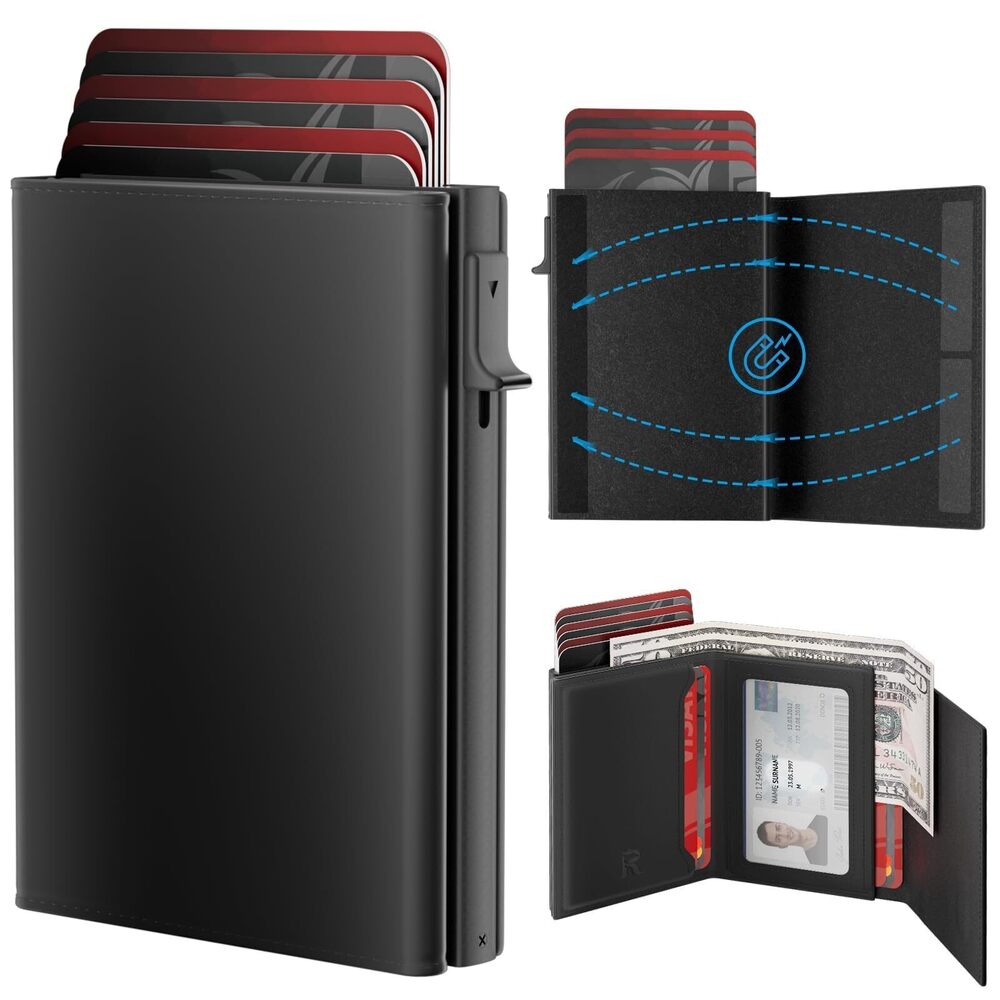 9490 Wallet Card Holder - Smart Wallet , Pop Up Card Case, Top Grain